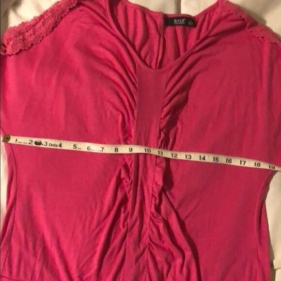 3/$15 or 5/$20 Cute pink top with lace down the arms size medium - Picture 5 of 6